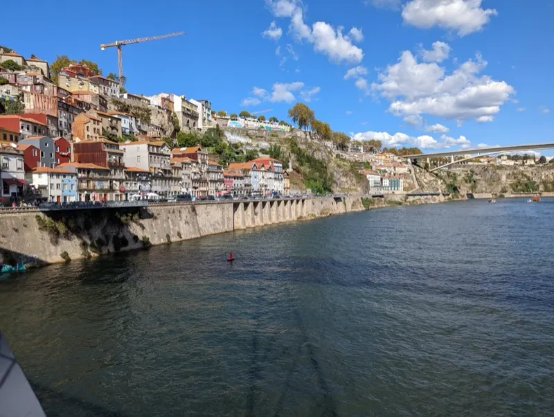 Colorful houses along the river in Porto